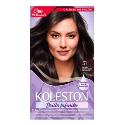 Tintura Wella Koleston Tono 31 Castaño Oscuro Cenizo Cautivador