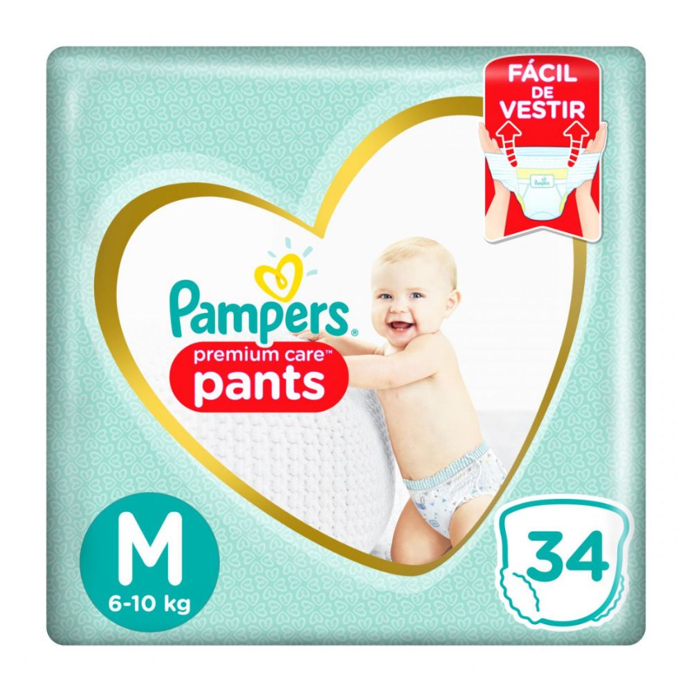 Pañales Pampers Pants Premium Care M 34 u
