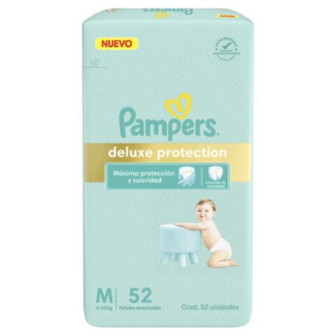 Pañales Pampers Deluxe Protección M 52 u