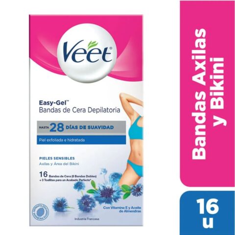 Alternative view of Bandas Depilatorias Veet Easy Gel Axilas Y Bikini Piel Sensible 16 u