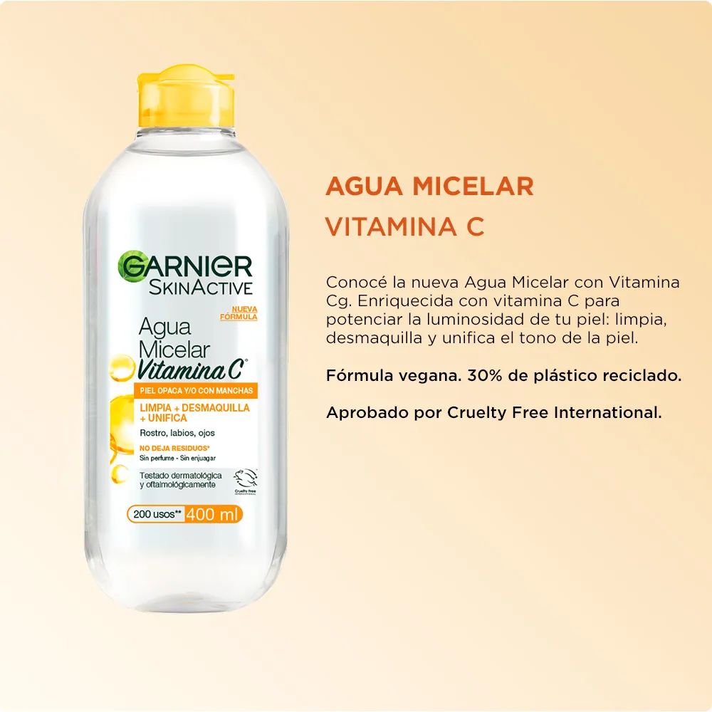 Agua Micelar Garnier Vitamina C 400 ml - Imagen 3