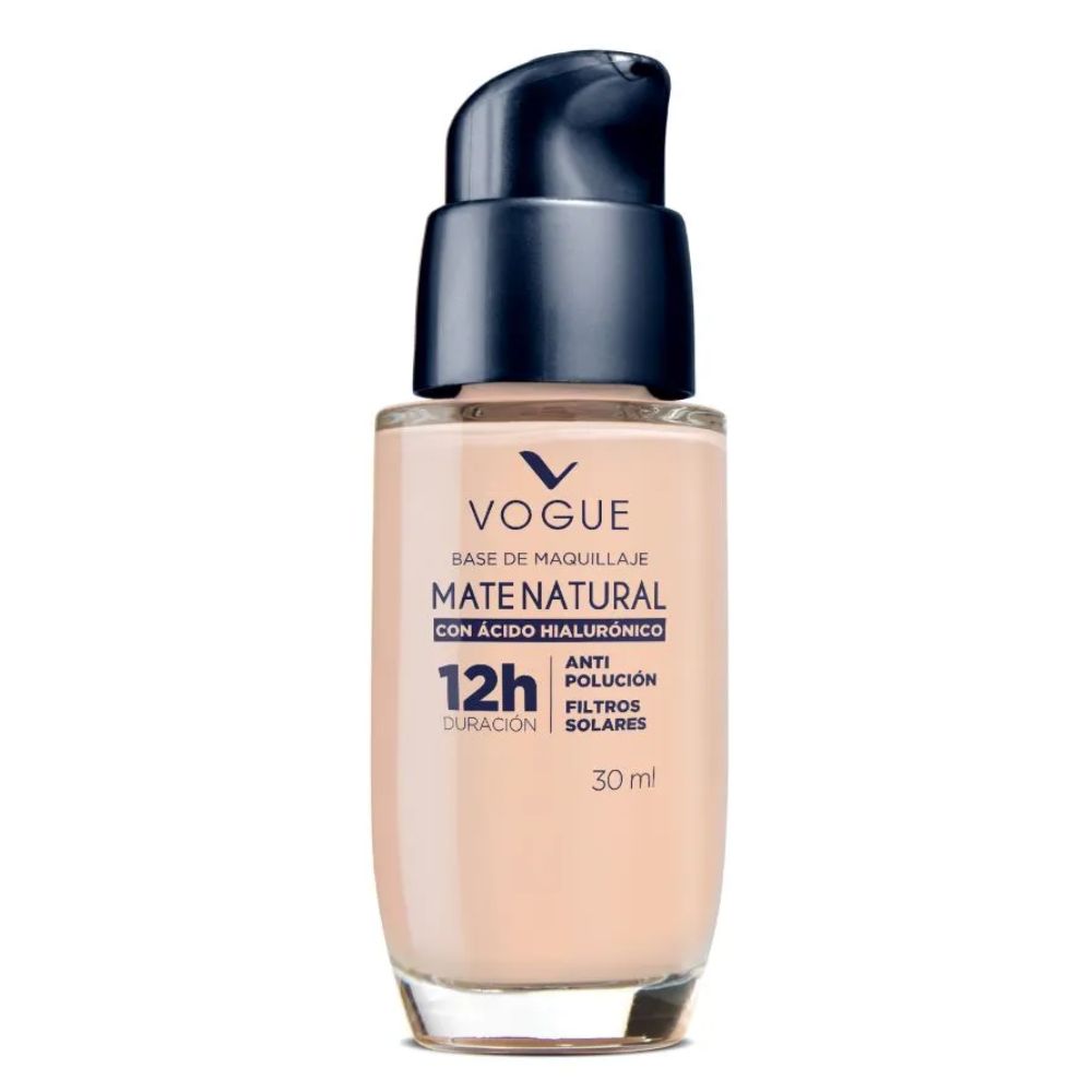Base De Maquillaje Vogue Mate Natural Tono Natural 30 ml