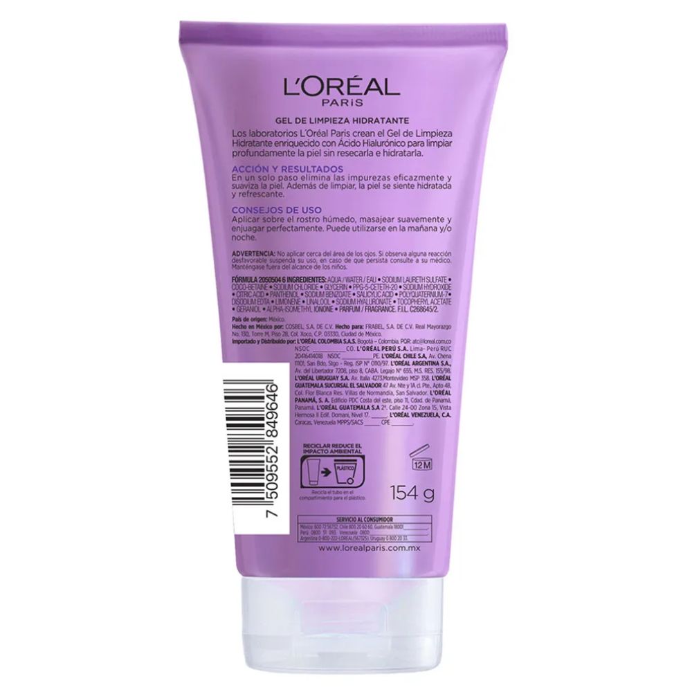 Gel De Limpieza L'Oreal Paris Revitalift Ácido Hialuronico 150 ml - Imagen 3