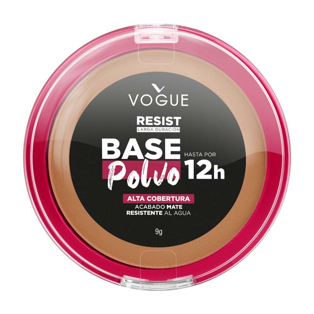 Base En Polvo Vogue Resist 12 H Alta Cobertura Miel 9 g