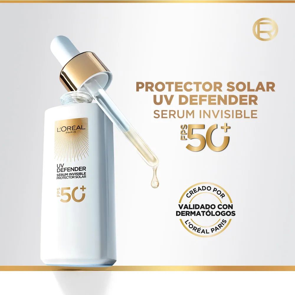 Protector Solar L'Oreal Paris Uv Defender Sérum Invisible Fps 50 ml - Imagen 3