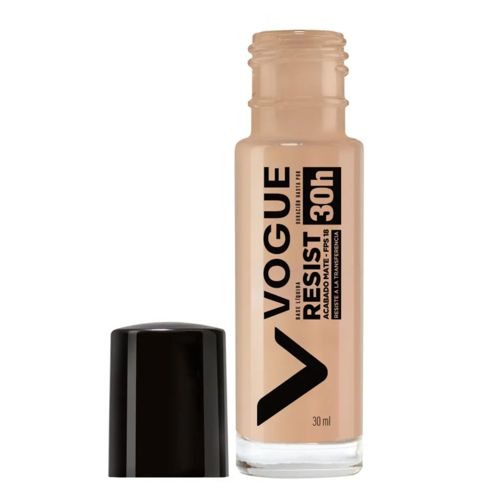 Base De Maquillaje Vogue Resist Tono Avellana Fps 18 30 ml - Imagen 2