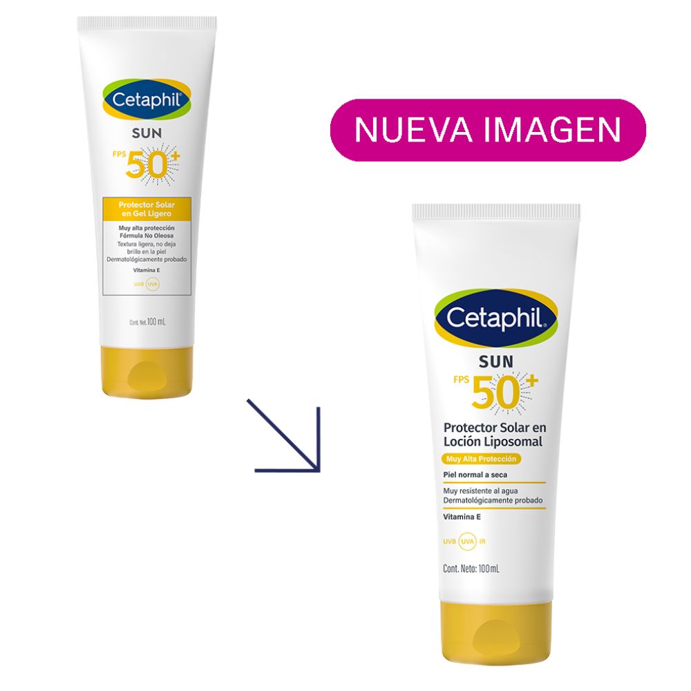 Protector Solar Cetaphil Gel Ligero Corporal Fps 50 100 ml - Imagen 3