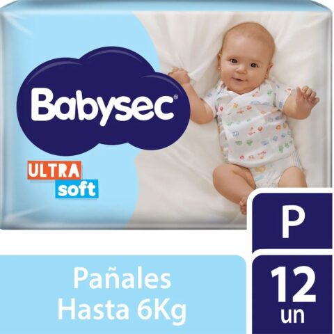 Alternative view of Pañales Babysec Ultra Soft P 12 u