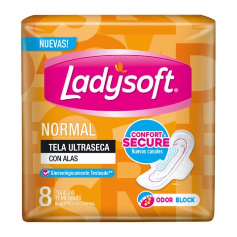 Toallas Femeninas Ladysoft Normal Ultraseca C/Alas 8 u