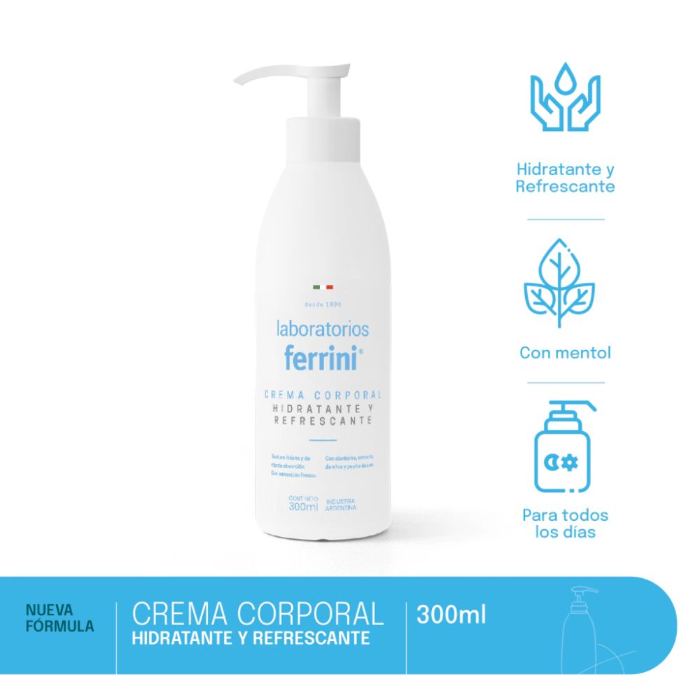 Crema Corporal Ferrini Hidratante Y Refrescante 300 ml - Imagen 2