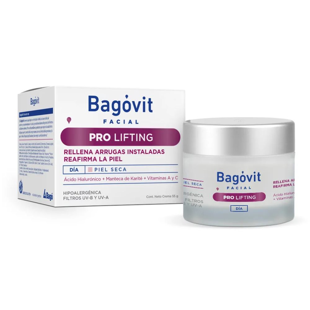 Crema Facial Bagovit Pro Lifting Antiarrugas Día 55 g - Imagen 2