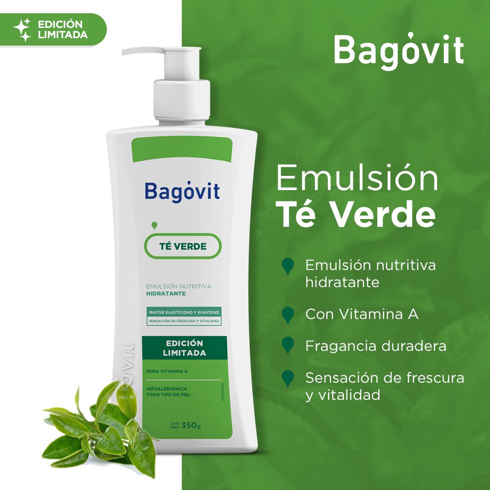 Emulsión Nutritiva Bagovit Te Verde Edición Limitada 350 g - Imagen 3