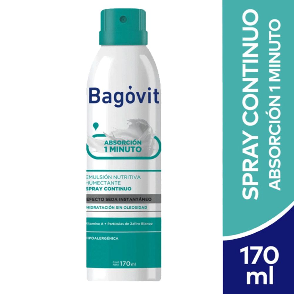 Emulsión Corporal Bagovit A En Spray Efecto Seda 170 ml - Imagen 2