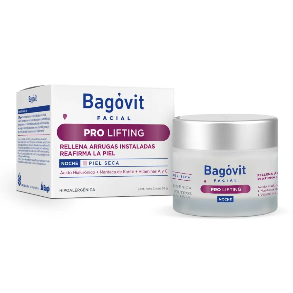 Crema Facial Bagovit Pro Lifting Antiarrugas Noche 55 g - Imagen 3