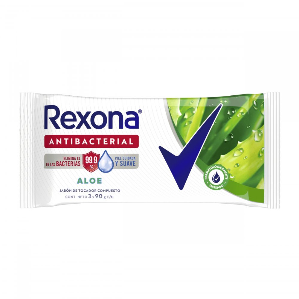 Jabon En Barra Rexona Aloe Multipack 3u x 90 g