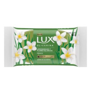 Jabón En Barra Lux Glicerina Lemongrass Y Flores Blancas 90 g