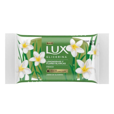 Jabón En Barra Lux Glicerina Lemongrass Y Flores Blancas 90 g