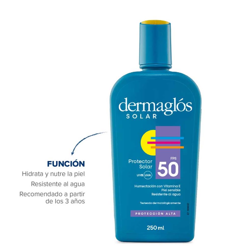 Protector Solar Dermaglós Fps 50 250 ml - Imagen 3