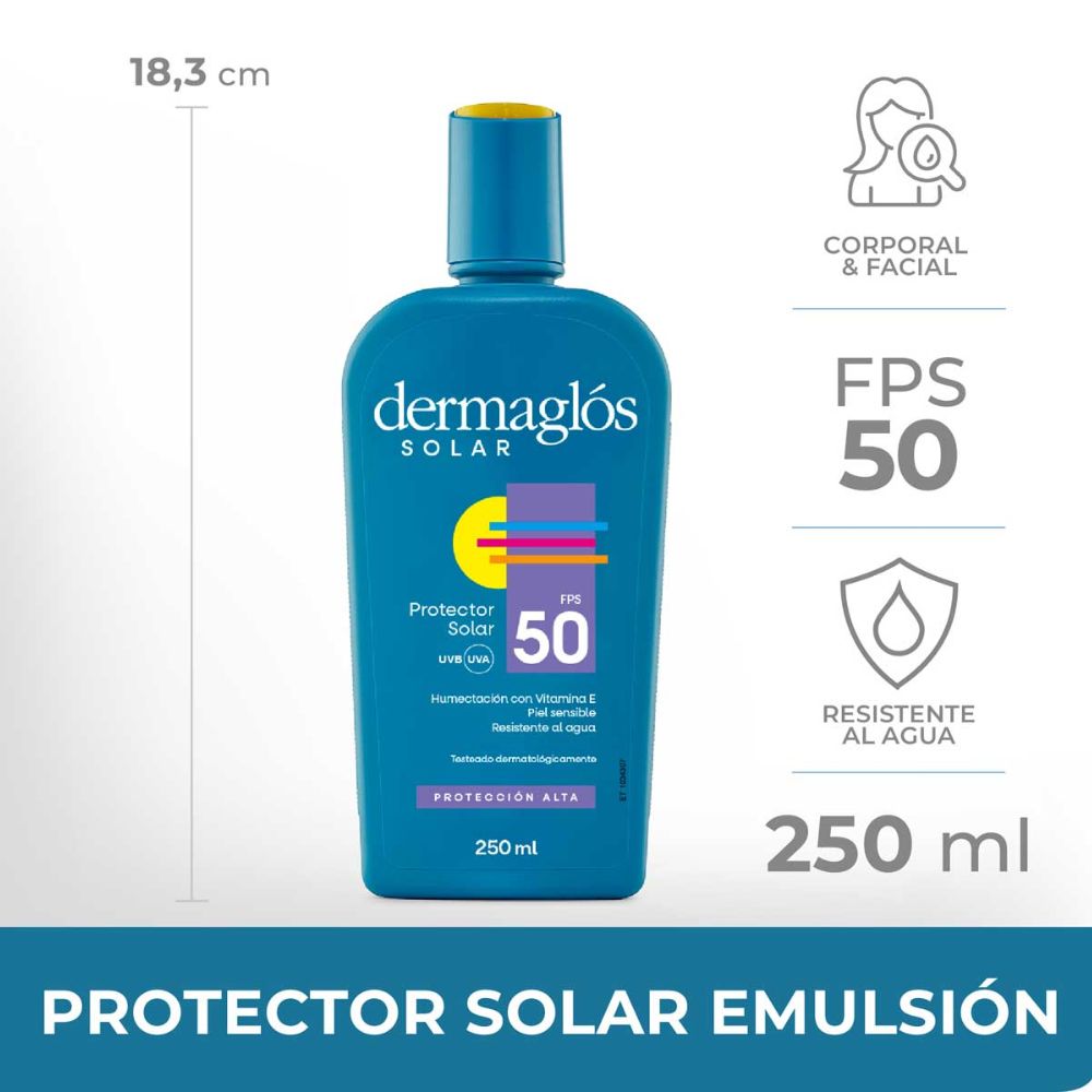 Protector Solar Dermaglós Fps 50 250 ml - Imagen 2
