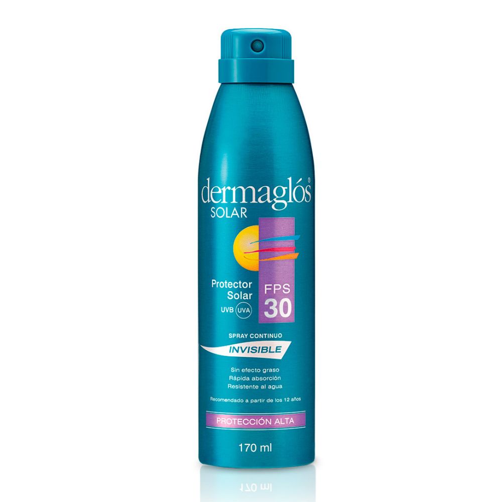 Protector Solar Dermaglós Spay Invisible Fps 30 170 ml