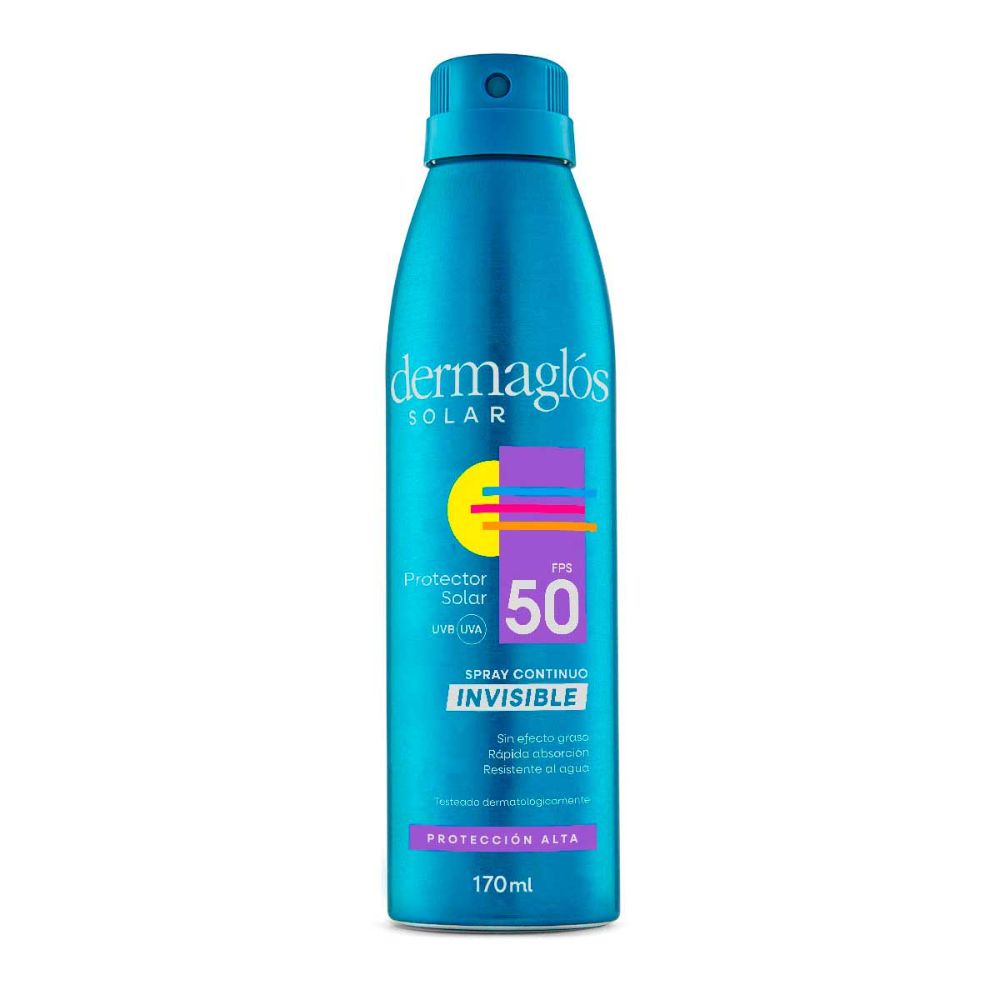 Protector Solar Dermaglós Spray Invisible Fps 50 170 ml