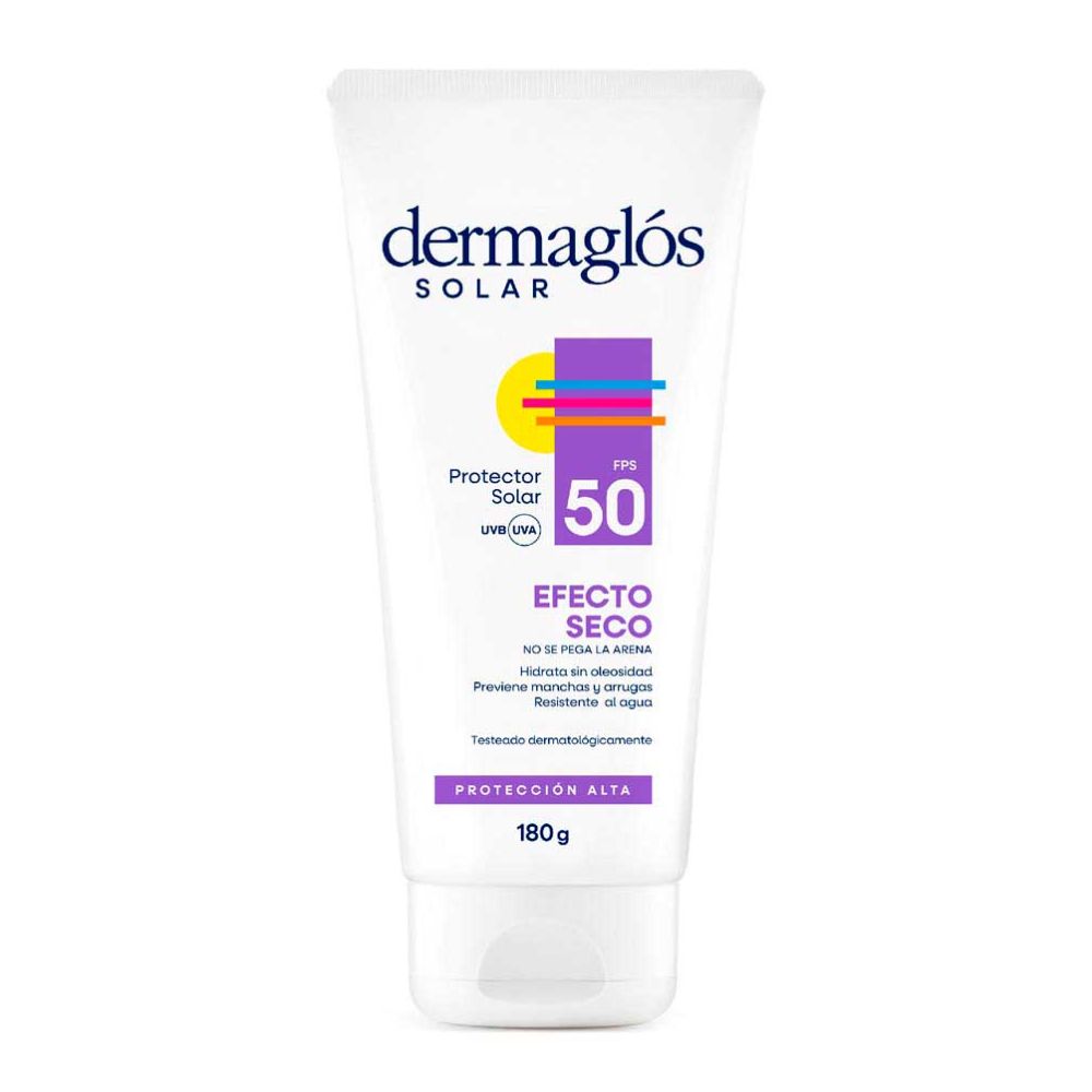 Protector Solar Dermaglós Efecto Seco Fps 50 180 ml