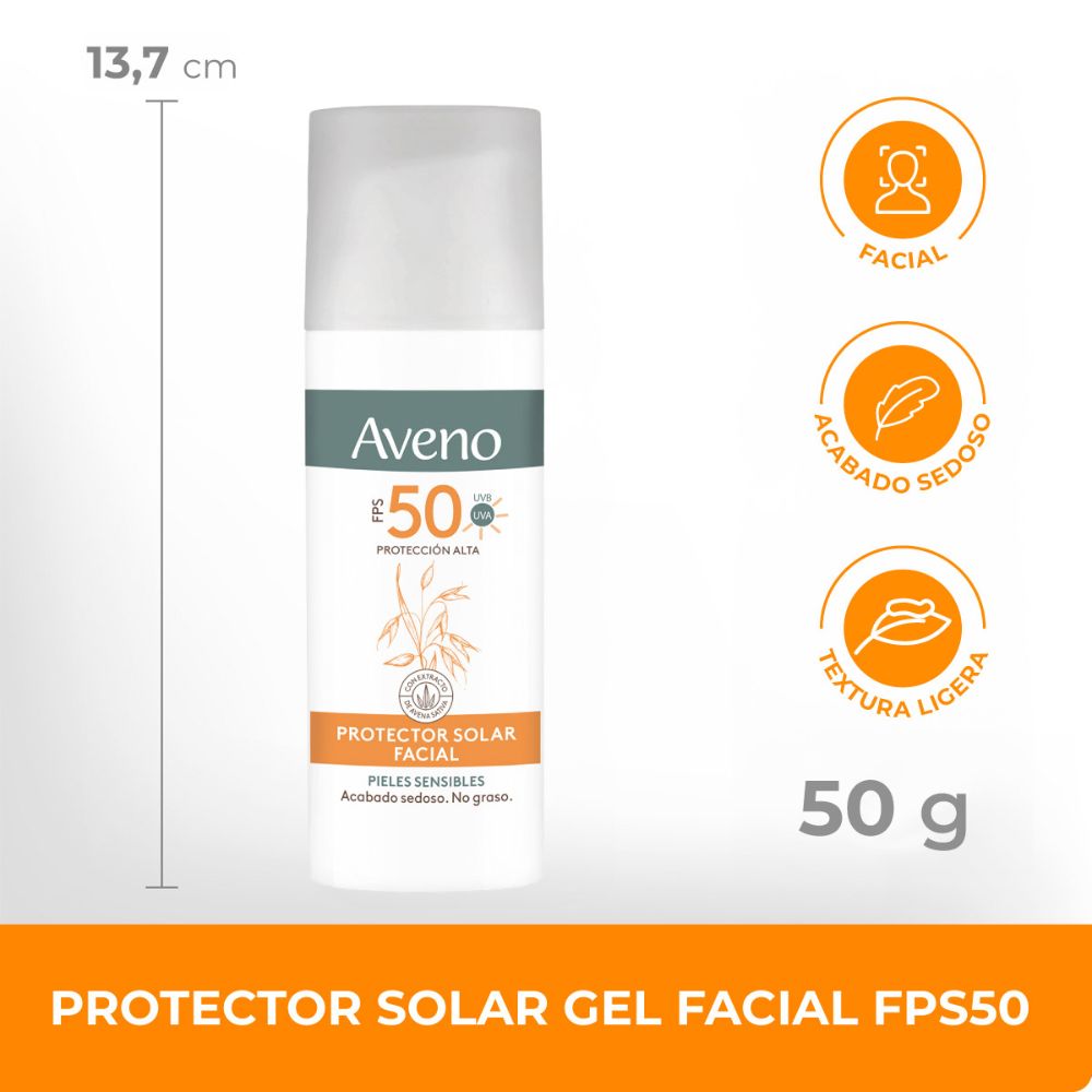 Protector Solar Aveno Facial Crema Fluida Fps 50 50 ml - Imagen 2