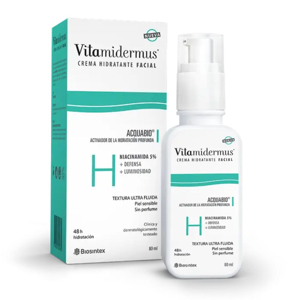 Crema Facial VitaMidermus Hidratante Acquabio 80 ml