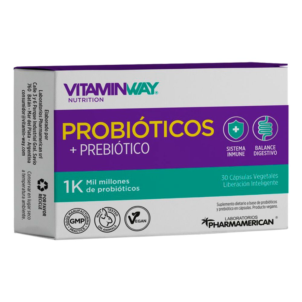Probióticos + Prebióticos Vitamin Way En Cápsulas 30 u