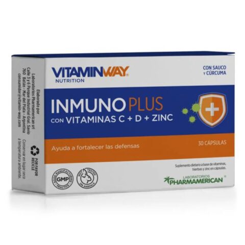 Inmuno Plus Vitamin Way C/Vitaminas C + D + Zinc En Cápsulas 30 u