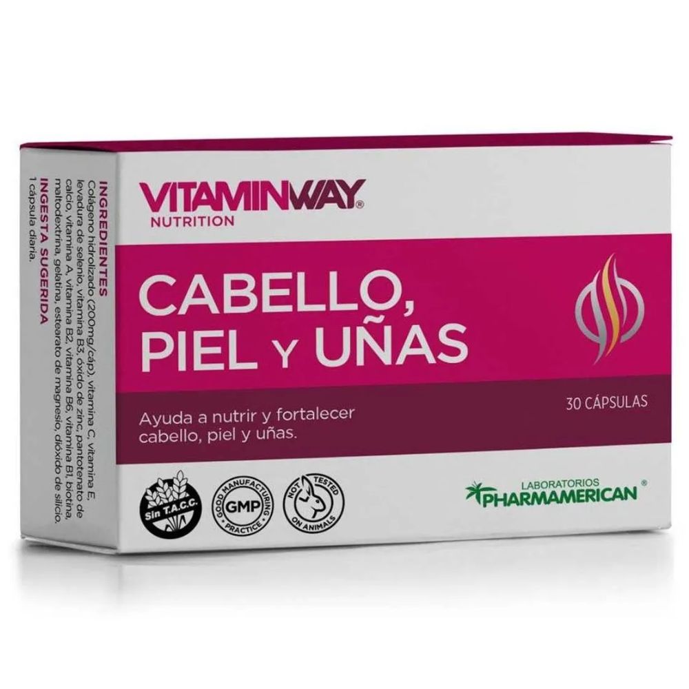 Cabello, Piel Y Uñas Vitamin Way En Cápsulas 30 u