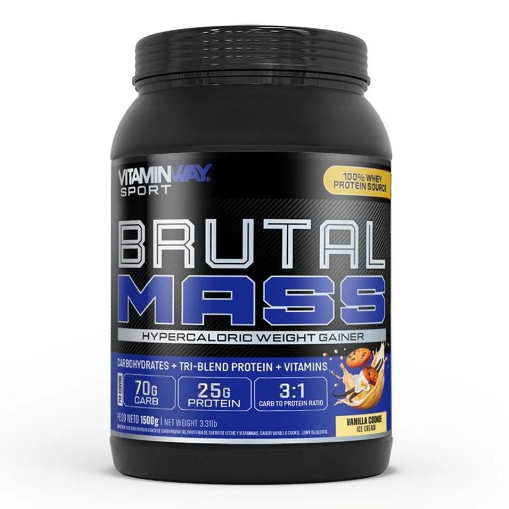 Proteína En Polvo Vitamin Way Brutal Mass Vainilla 1500 g