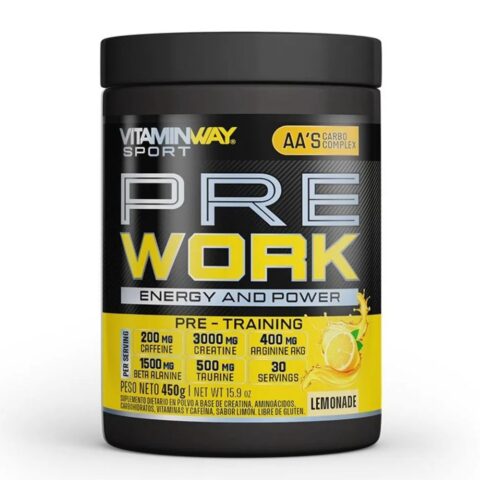 Pre Work Vitamin Way Limón Suplemento Energizante 450 g