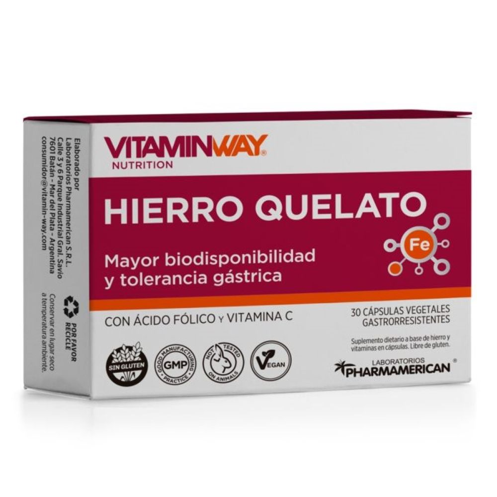 Hierro Quelato Vitamin Way En Cápsulas 30 u