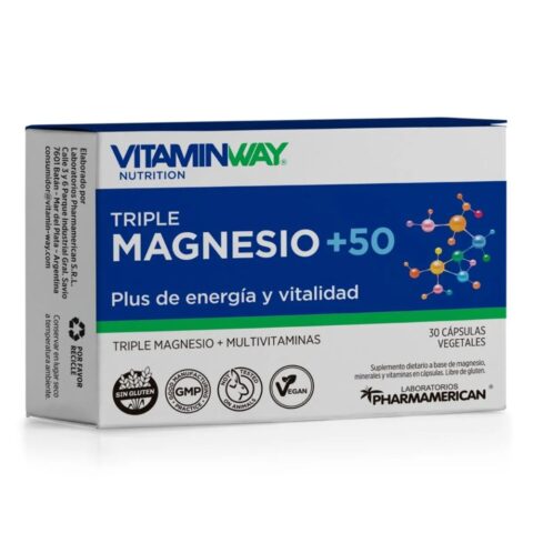 Triple Magnesio +50 Vitamin Way En Cápsulas 30 u