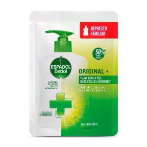 Repuesto De Jabón Líquido Espadol Dettol Antibacterial Original 500 ml
