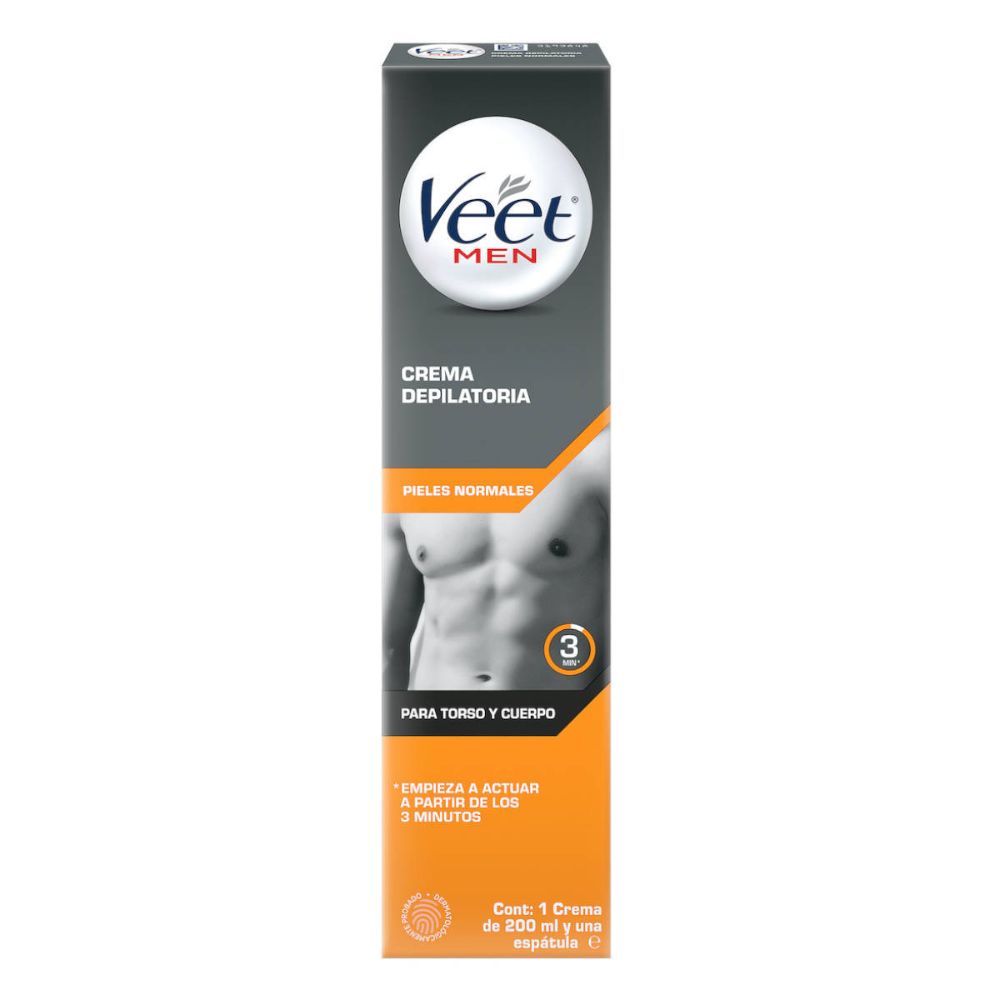 Crema Depilatoria Veet For Men Pieles Normales 200 ml