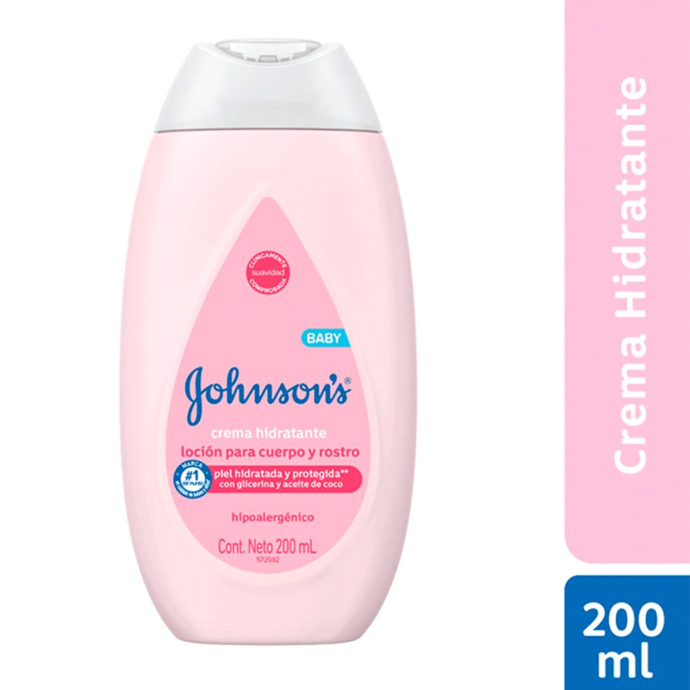 Crema Para Bebes Johnson's Baby Rosa 200 ml - Imagen 2