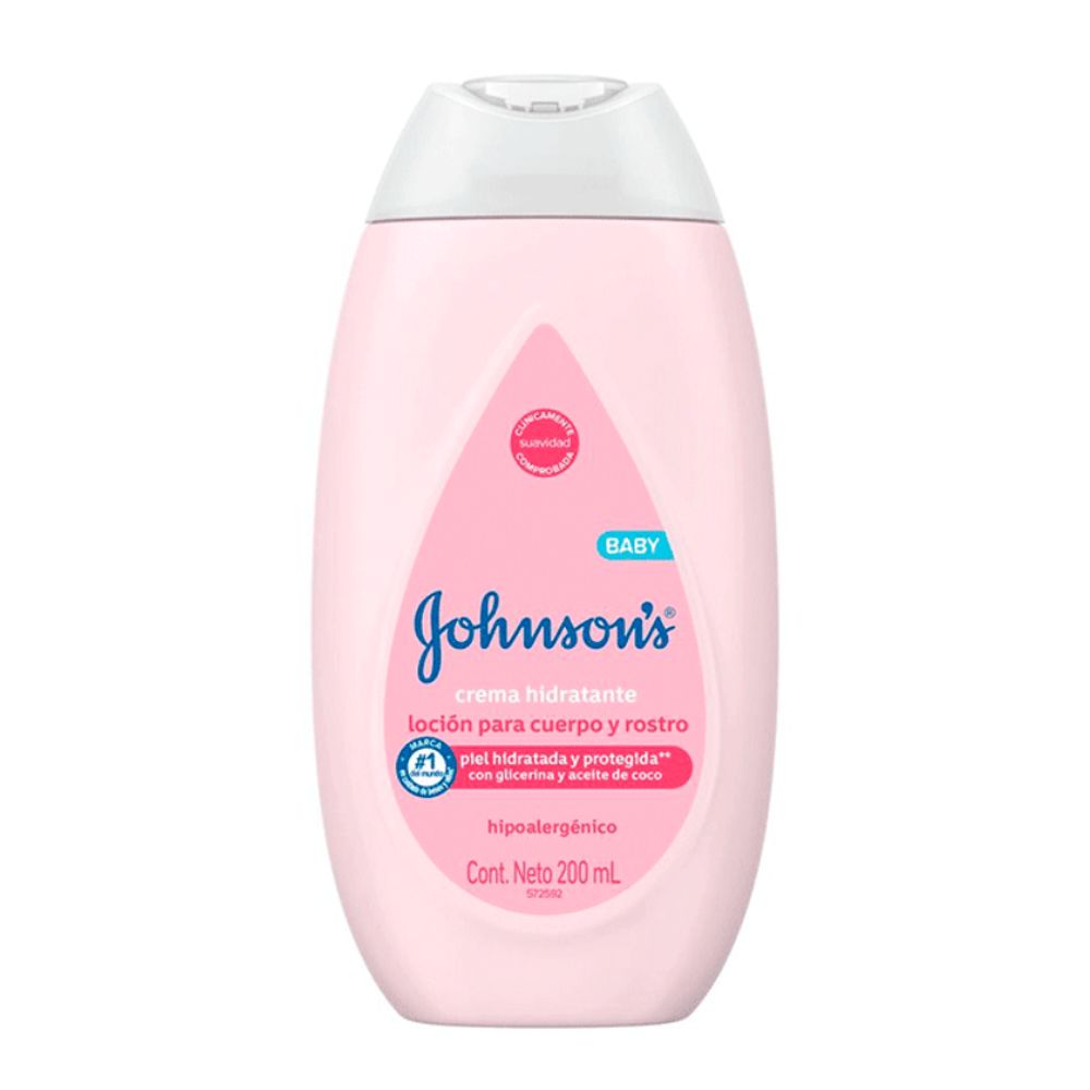 Crema Para Bebes Johnson's Baby Rosa 200 ml