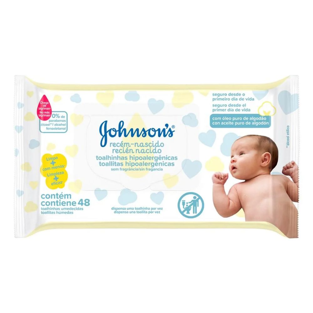 Toallas Húmedas Johnson's Baby Recién Nacidos 48 u