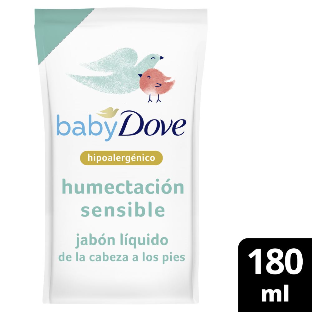 Repuesto Jabón Líquido Dove Baby Humectación Sensible Refill 180 ml - Imagen 2