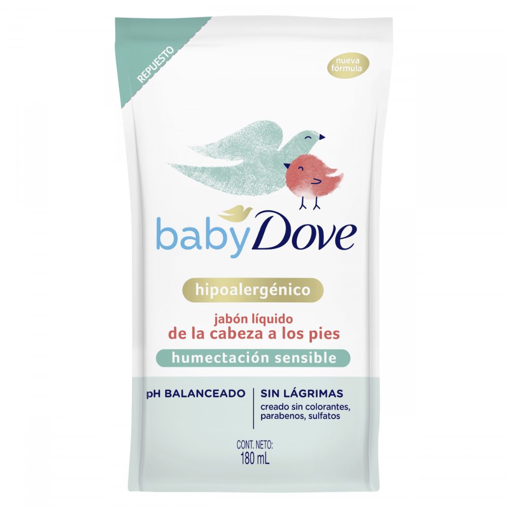 Repuesto Jabón Líquido Dove Baby Humectación Sensible Refill 180 ml