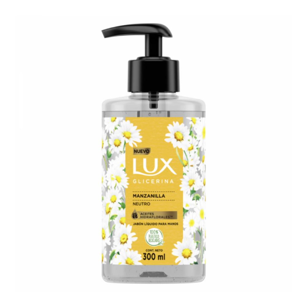 Jabón Líquido Lux Glicerina Manzanilla Neutro 300 ml