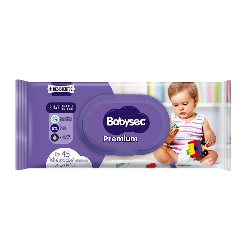 Toallas Humedas Babysec Premium 45 u