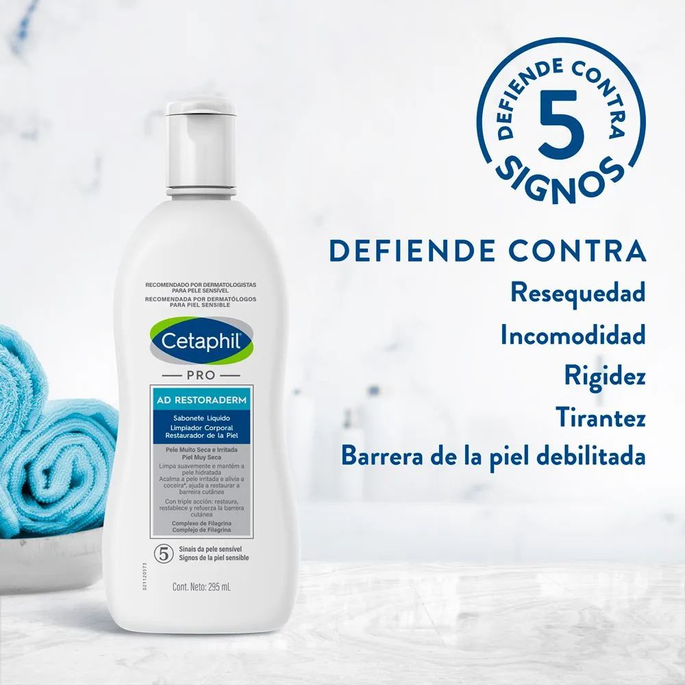 Limpiador Cetaphil Pro Ad Restoraderm 295 ml - Imagen 4