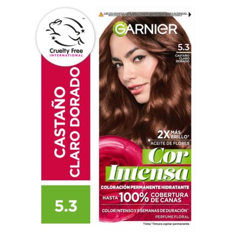Tintura Para Pelo Garnier Cor Intensa Tono 5.3 Castaño Claro Dorado