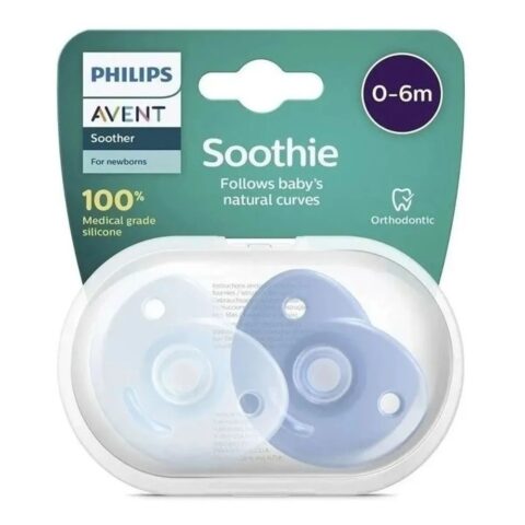 Chupete Avent Soothie 0-6m Azul 2 u