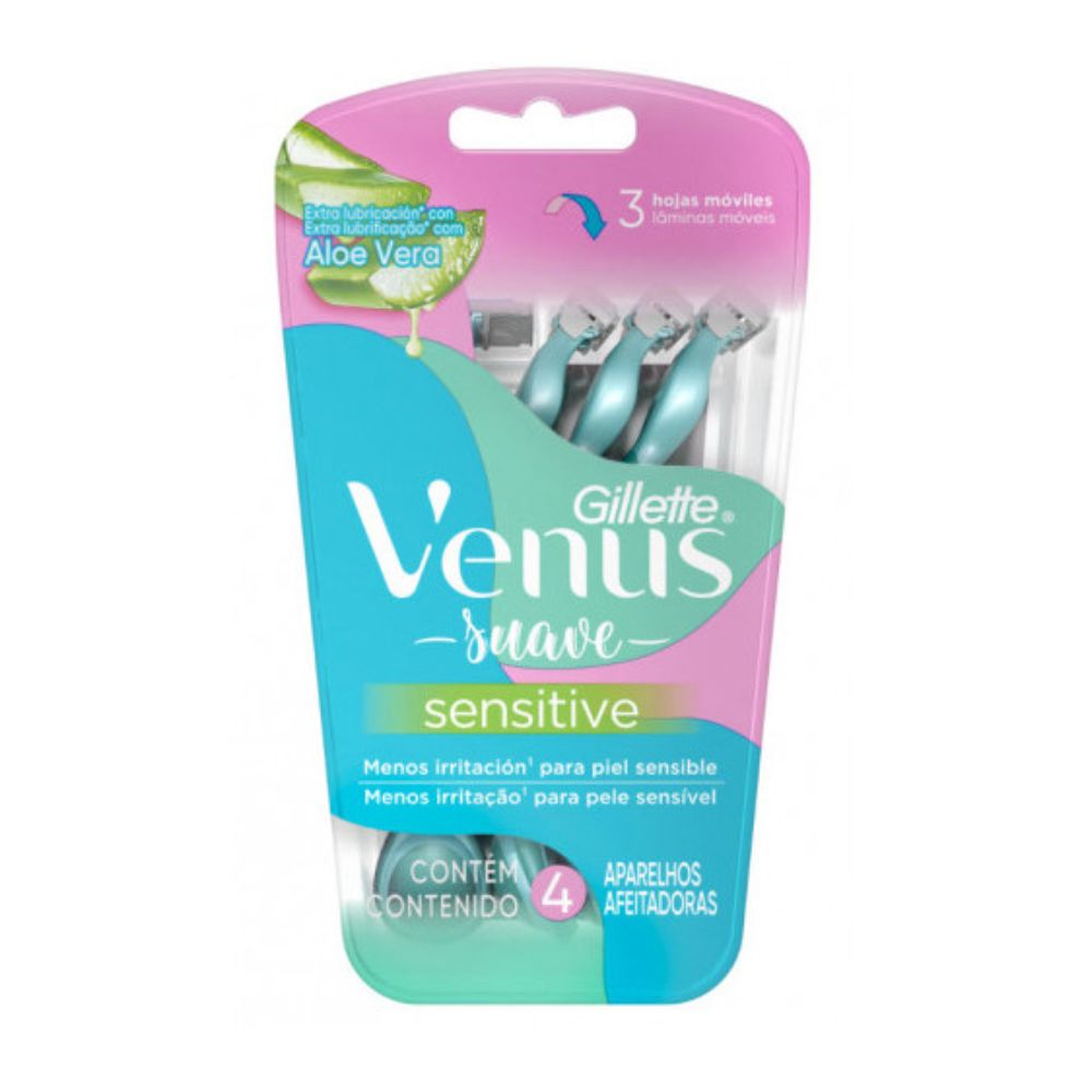 Máquina De Afeitar Gillette Venus Suave Sensitive 4 u