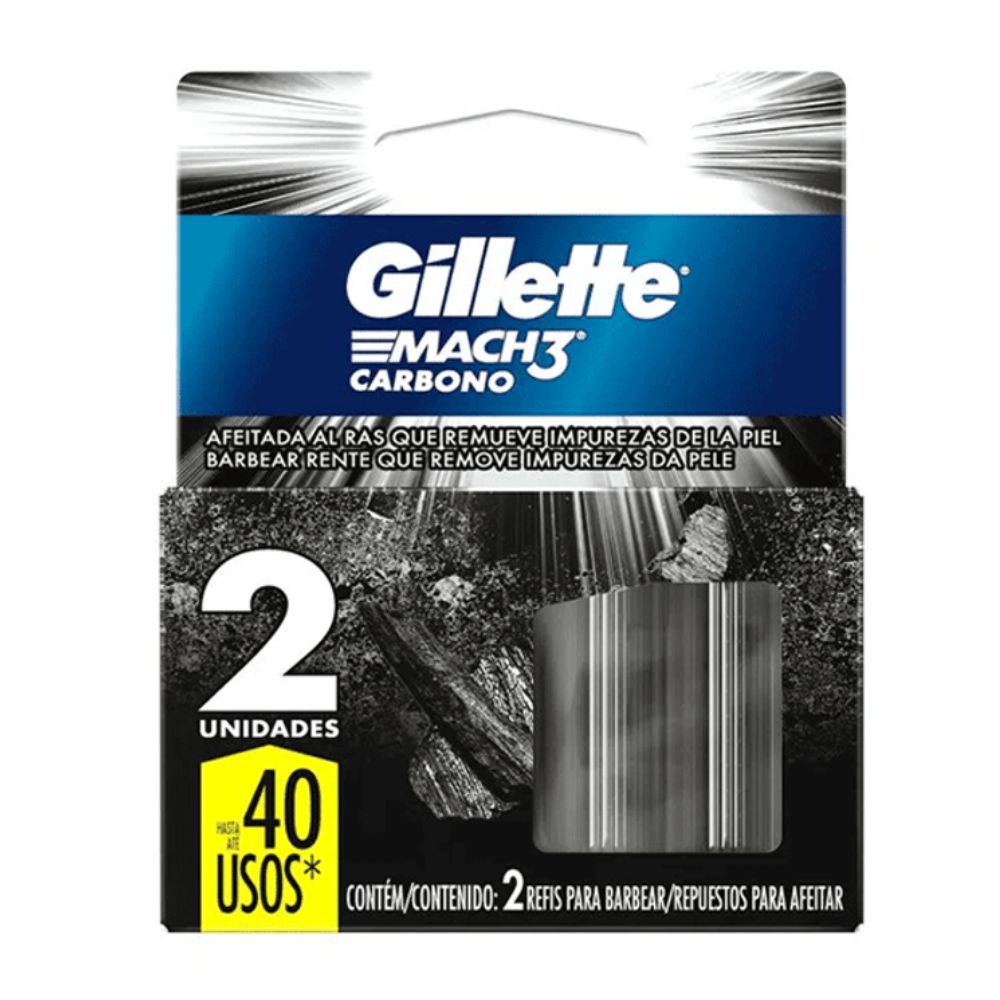 Repuesto Máquina De Afeitar Gillette Mach3 Carbono 2 u