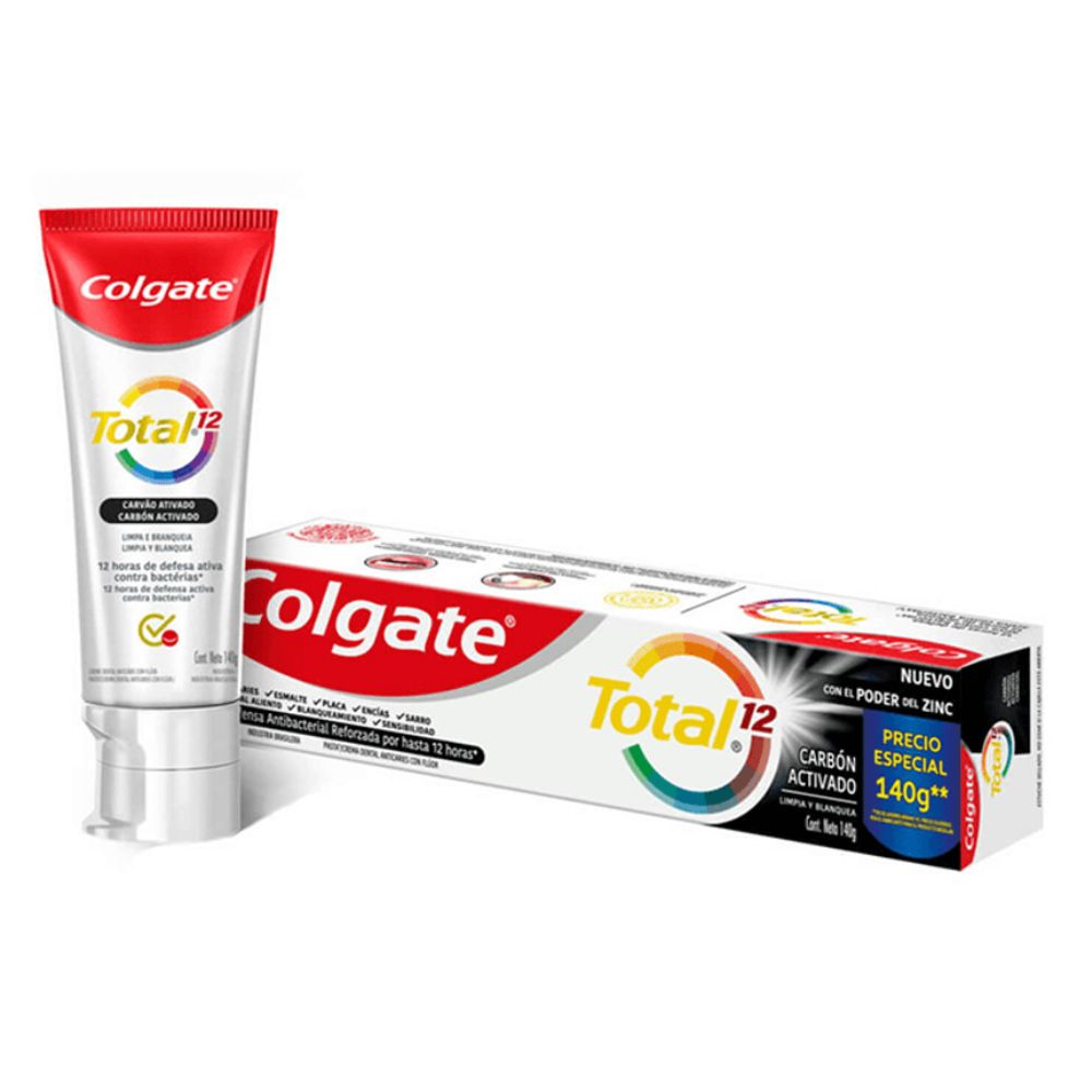 Pasta Dental Colgate Total 12 Carbón Activado 140 g - Imagen 2